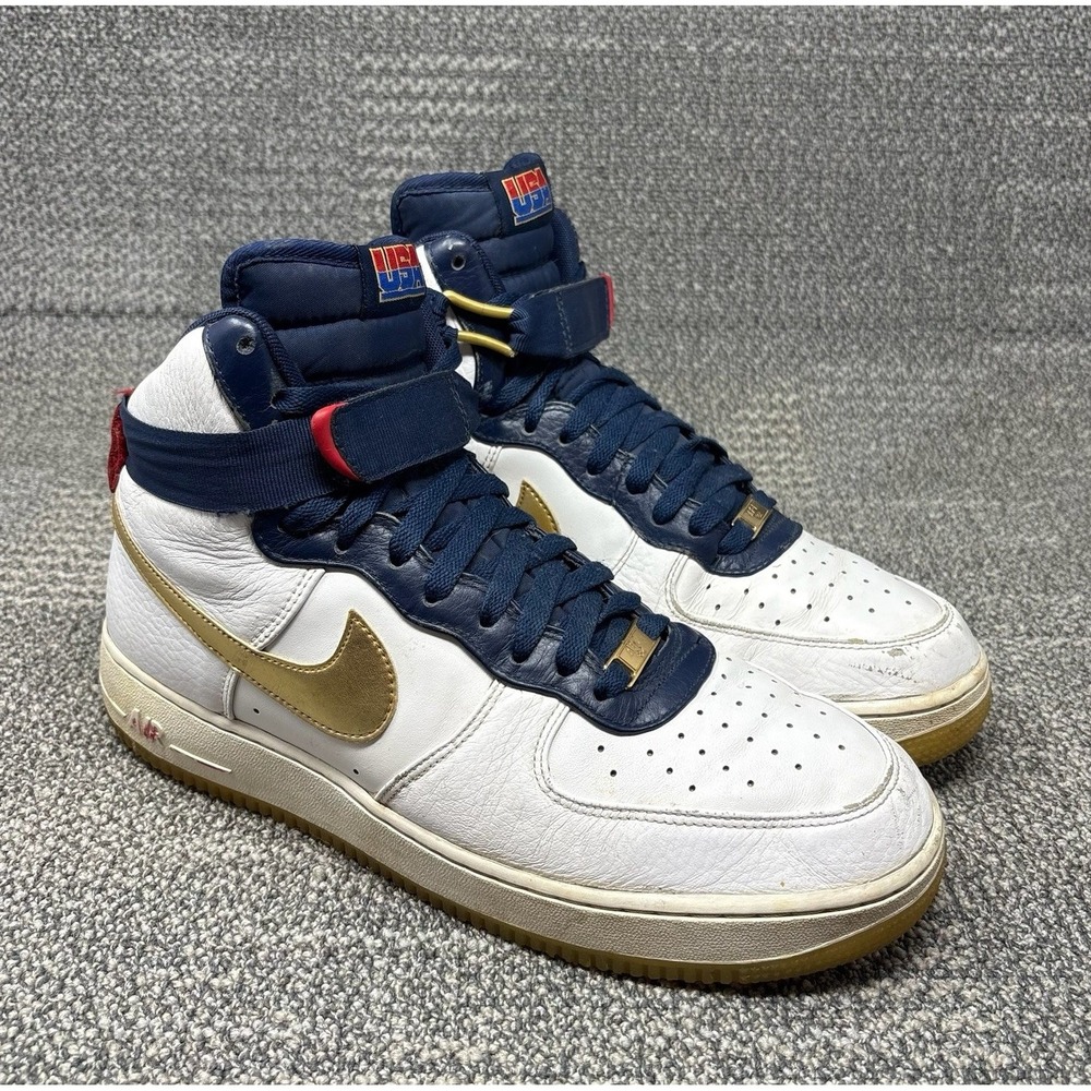 Nike Air Force 1 High Premium USA Olympic 2012 525317-100 Men's Size 11